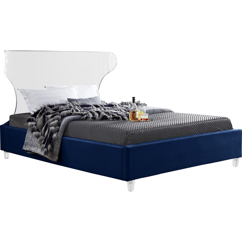 Meridian Ghost King Upholstered Platform Bed GhostNavy-K IMAGE 1