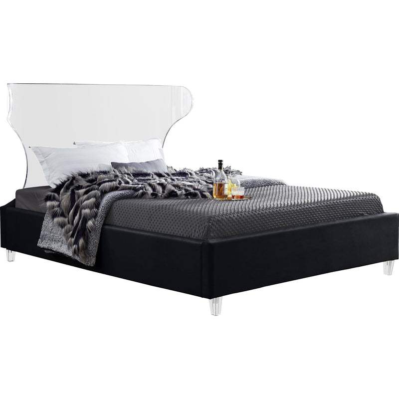 Meridian Ghost Queen Upholstered Platform Bed GhostBlack-Q IMAGE 1