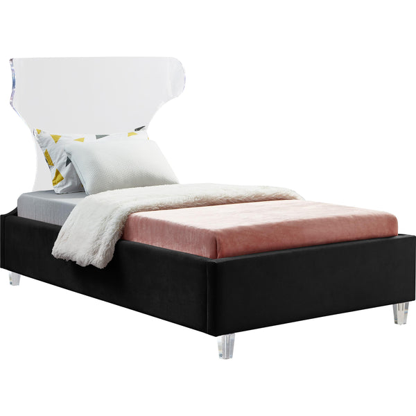 Meridian Ghost Twin Upholstered Platform Bed GhostBlack-T IMAGE 1