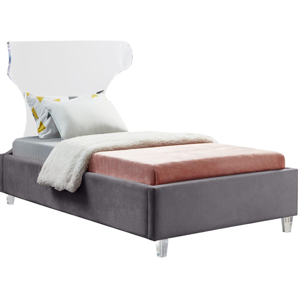Meridian Ghost Twin Upholstered Platform Bed GhostGrey-T IMAGE 1