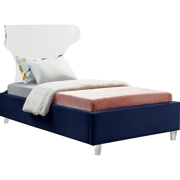 Meridian Ghost Twin Upholstered Platform Bed GhostNavy-T IMAGE 1