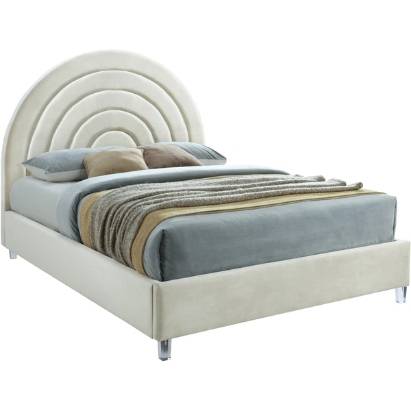 Meridian Rainbow Full Upholstered Platform Bed RainbowCream-F IMAGE 1