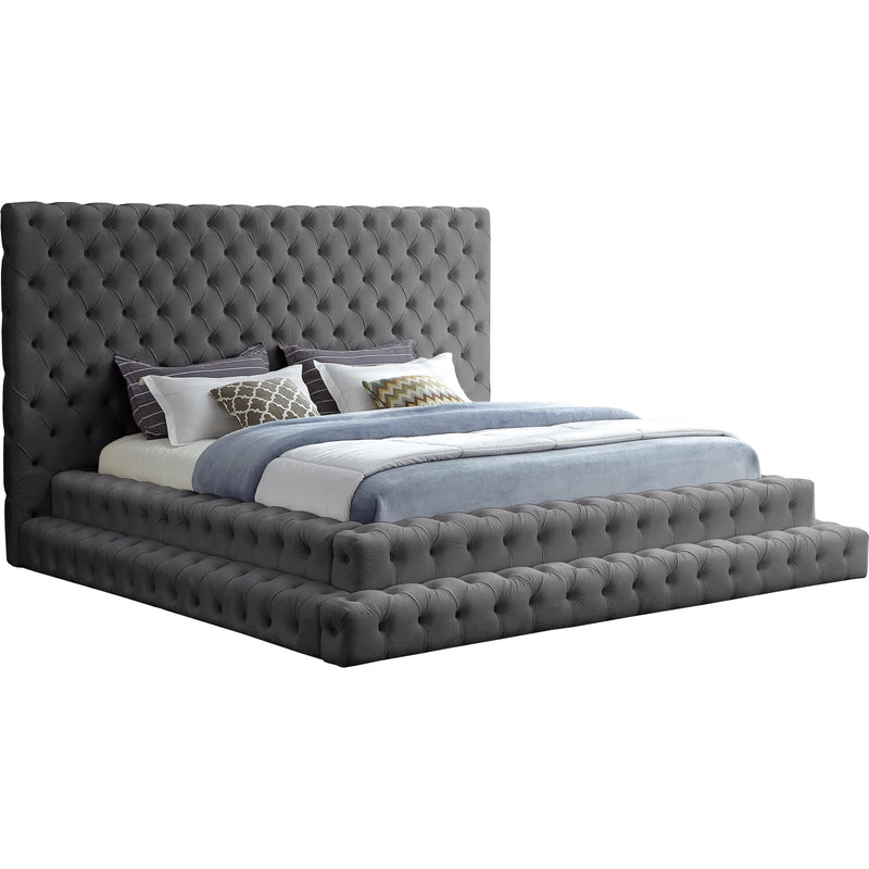 Meridian Revel King Upholstered Platform Bed RevelGrey-K IMAGE 1
