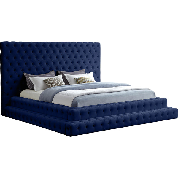 Meridian Revel King Upholstered Platform Bed RevelNavy-K IMAGE 1