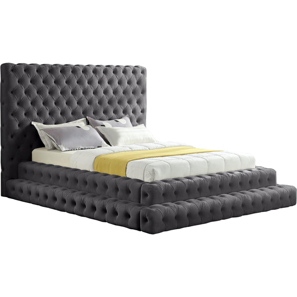 Meridian Revel Queen Upholstered Platform Bed RevelGrey-Q IMAGE 1