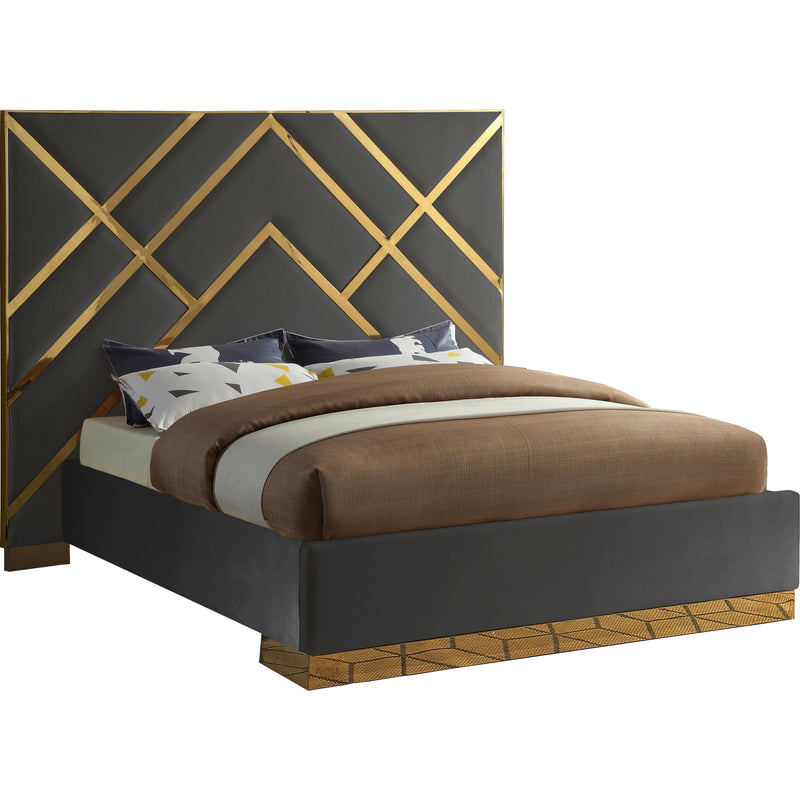 Meridian Vector Queen Upholstered Platform Bed VectorGrey-Q IMAGE 1