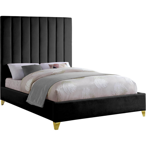 Meridian Via Full Upholstered Platform Bed ViaBlack-F IMAGE 1