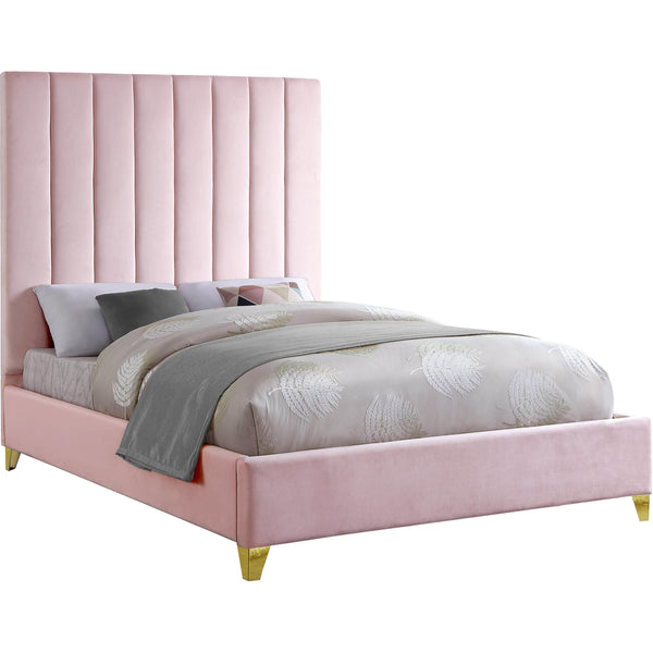 Meridian Via King Upholstered Platform Bed ViaPink-K IMAGE 1