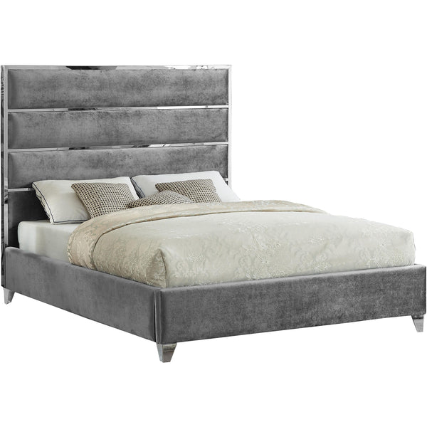 Meridian Zuma Full Upholstered Platform Bed ZumaGrey-F IMAGE 1