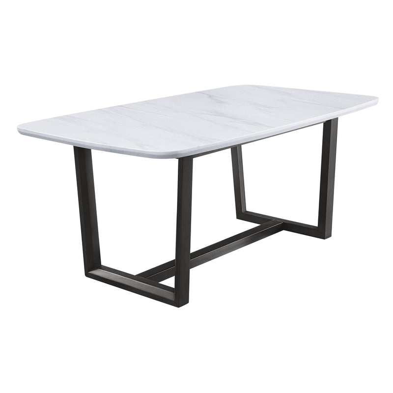 Acme Furniture Madan Dining Table with Marble Top and Trestle Base DN00059 IMAGE 1