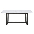 Acme Furniture Madan Dining Table with Marble Top and Trestle Base DN00059 IMAGE 2
