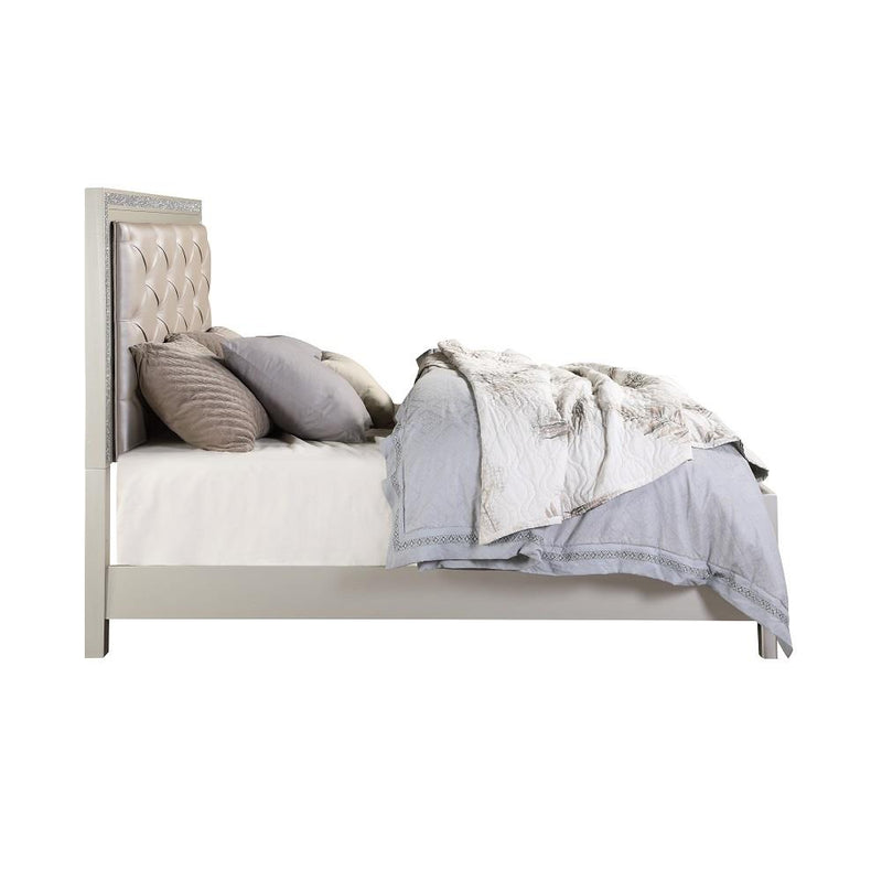Acme Furniture Sliverfluff Queen Upholstered Panel Bed with Storage BD00242Q IMAGE 3