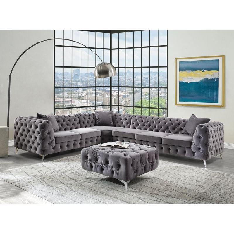 Acme Furniture Wugtyx Fabric Ottoman LV00336 IMAGE 4