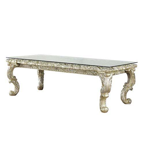 Acme Furniture Vatican Dining Table with Glass Top DN00467 IMAGE 1