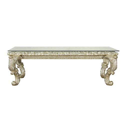 Acme Furniture Vatican Dining Table with Glass Top DN00467 IMAGE 2