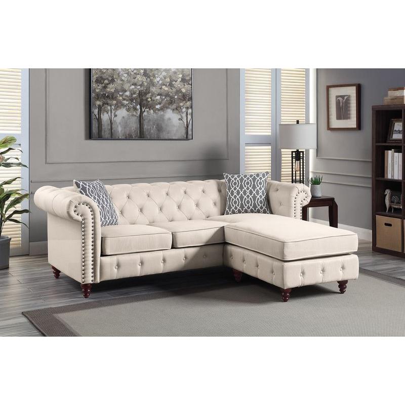 Acme Furniture Waldina Fabric 2 pc Sectional LV00643 IMAGE 1