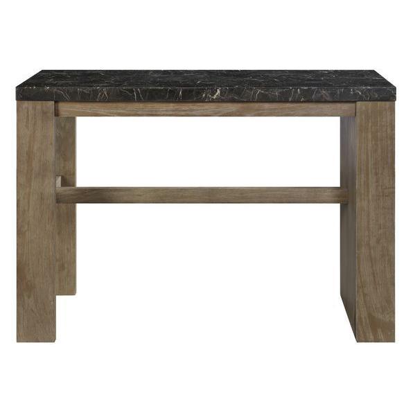 Acme Furniture Charnell Counter Height Dining Table with Marble Top and Trestle Base DN00551 IMAGE 1