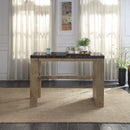 Acme Furniture Charnell Counter Height Dining Table with Marble Top and Trestle Base DN00551 IMAGE 3