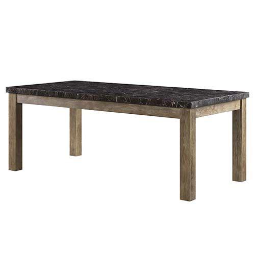 Acme Furniture Charnell Dining Table with Marble Top DN00553 IMAGE 1