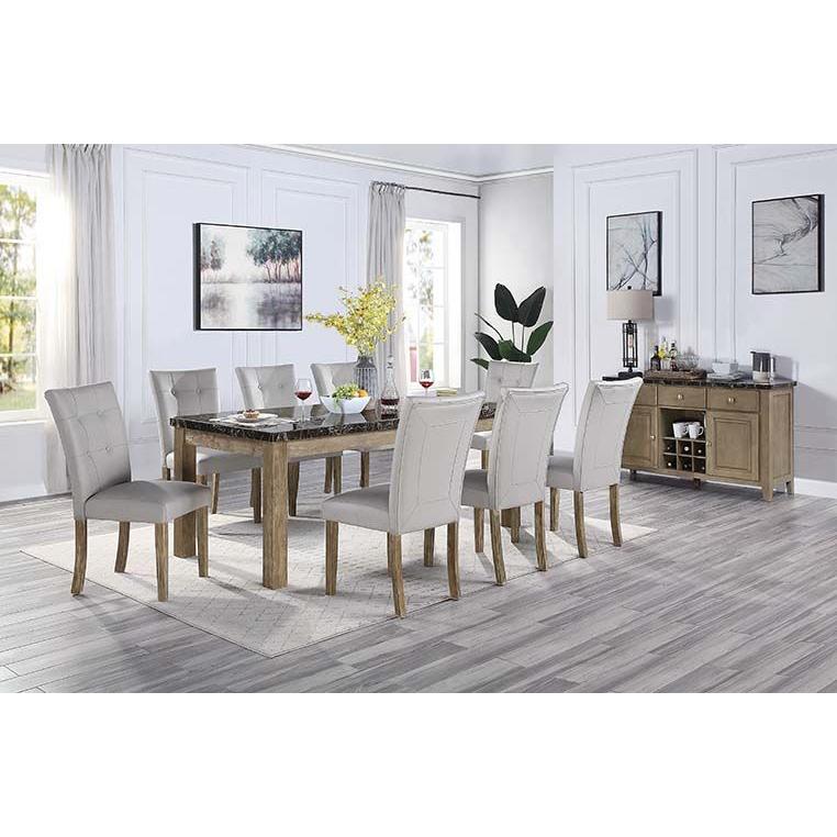 Acme Furniture Charnell Dining Table with Marble Top DN00553 IMAGE 4