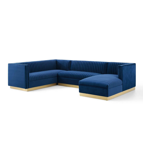 Modway Furniture Sanguine Fabric 3 pc Sectional EEI-3921-NAV IMAGE 1