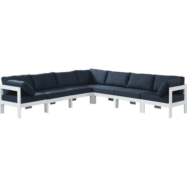 Meridian Outdoor Seating Sectionals 375Navy-Sec7B IMAGE 1