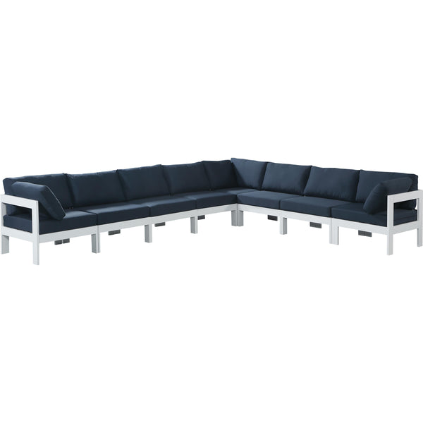Meridian Outdoor Seating Sectionals 375Navy-Sec8A IMAGE 1