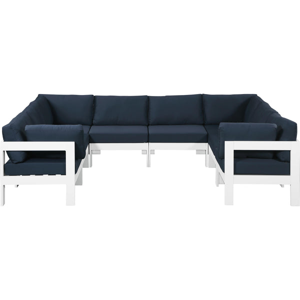 Meridian Outdoor Seating Sectionals 375Navy-Sec8B IMAGE 1