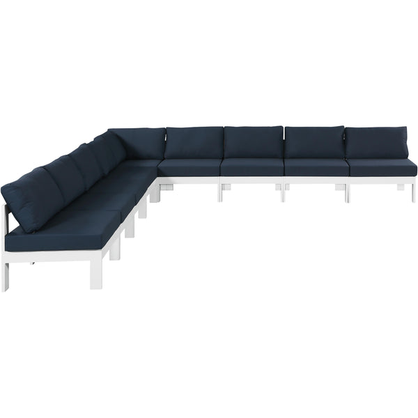 Meridian Outdoor Seating Sectionals 375Navy-Sec9A IMAGE 1