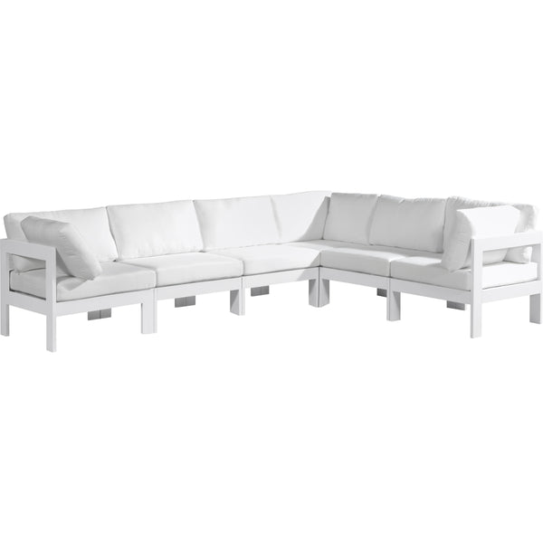 Meridian Outdoor Seating Sectionals 375White-Sec6A IMAGE 1