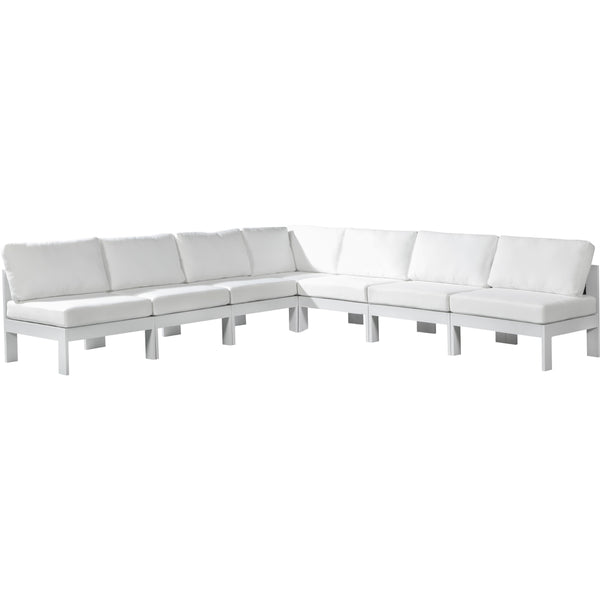 Meridian Outdoor Seating Sectionals 375White-Sec7A IMAGE 1