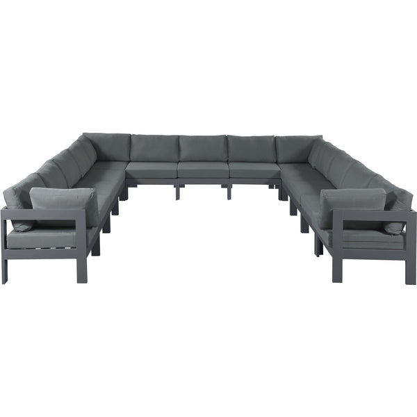Meridian Outdoor Seating Sectionals 376Grey-Sec13A IMAGE 1