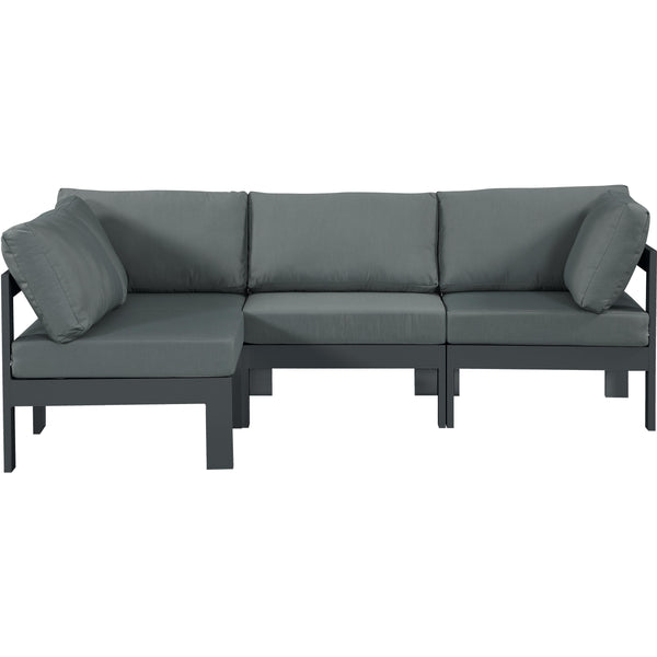 Meridian Outdoor Seating Sectionals 376Grey-Sec4A IMAGE 1