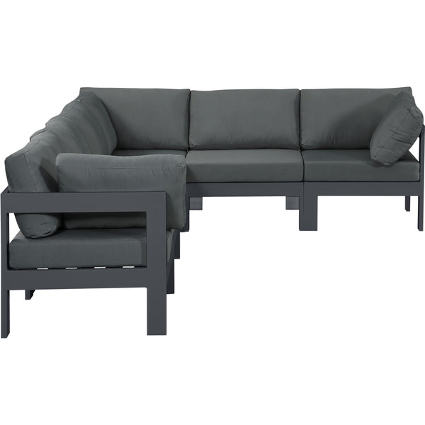 Meridian Outdoor Seating Sectionals 376Grey-Sec6A IMAGE 1