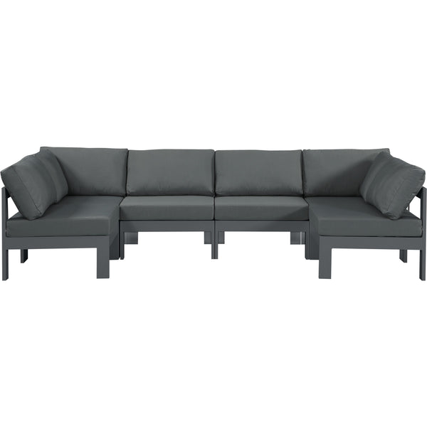 Meridian Outdoor Seating Sectionals 376Grey-Sec6B IMAGE 1