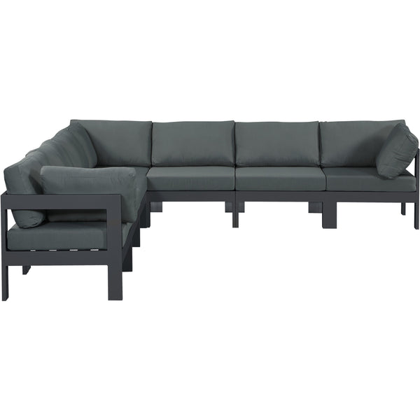 Meridian Outdoor Seating Sectionals 376Grey-Sec7B IMAGE 1