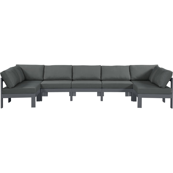 Meridian Outdoor Seating Sectionals 376Grey-Sec7C IMAGE 1