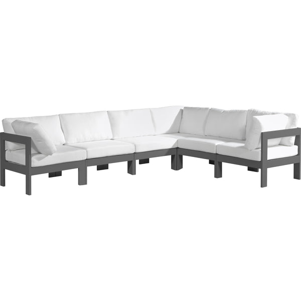 Meridian Outdoor Seating Sectionals 376White-Sec6A IMAGE 1