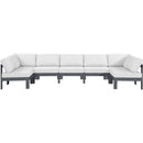 Meridian Outdoor Seating Sectionals 376White-Sec7C IMAGE 1