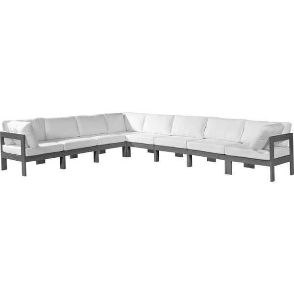Meridian Outdoor Seating Sectionals 376White-Sec8A IMAGE 1