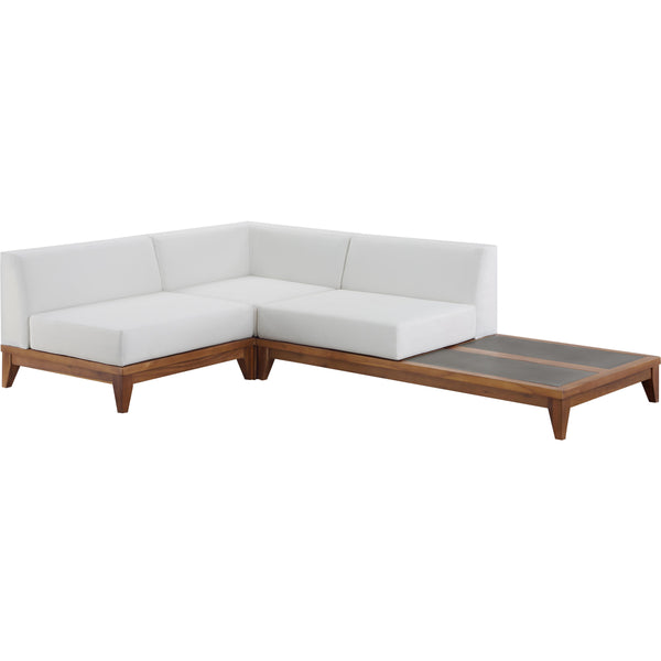 Meridian Outdoor Seating Sectionals 389White-Sec3A IMAGE 1