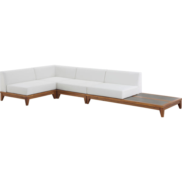 Meridian Outdoor Seating Sectionals 389White-Sec4A IMAGE 1