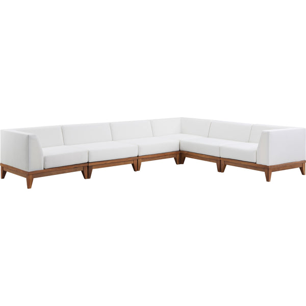 Meridian Outdoor Seating Sectionals 389White-Sec6A IMAGE 1