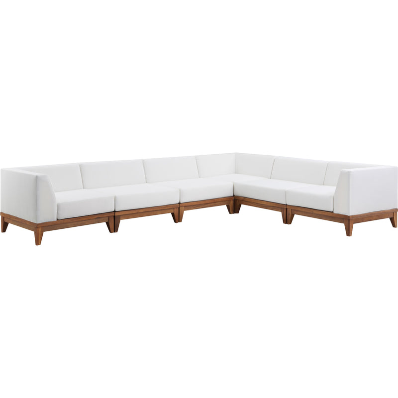 Meridian Outdoor Seating Sectionals 389White-Sec6A IMAGE 1