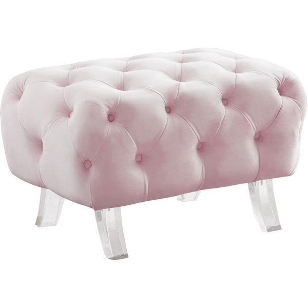 Meridian Crescent Fabric Ottoman 568Pink-Ott IMAGE 1