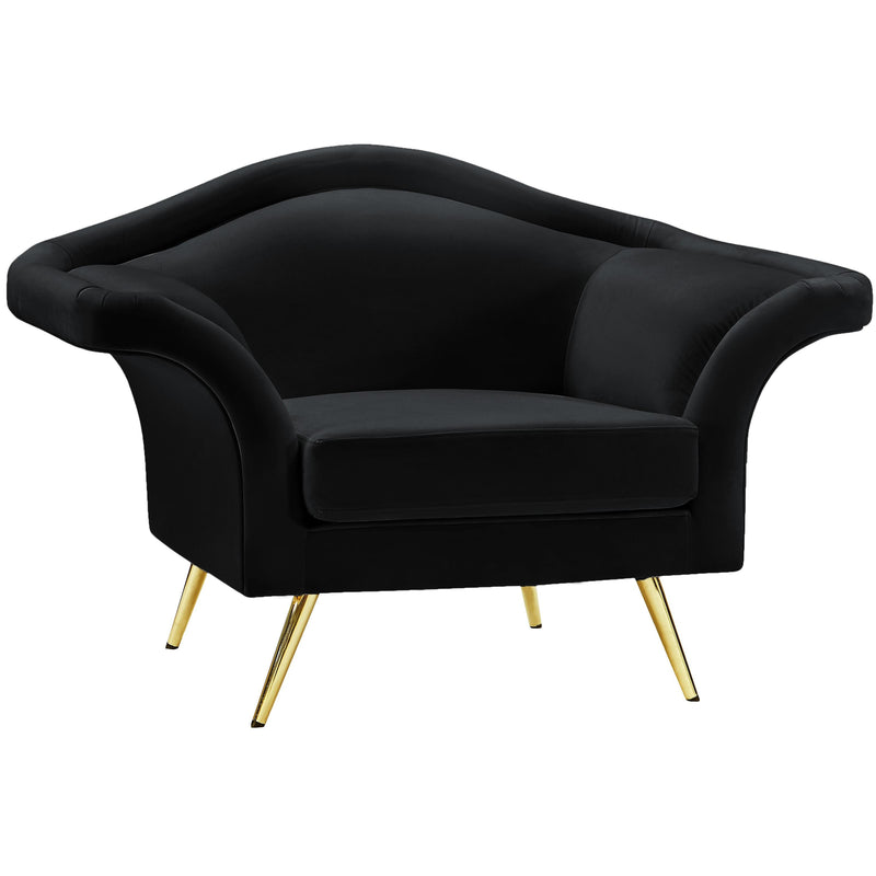 Meridian Lips Stationary Fabric Chair 607Black-C IMAGE 1