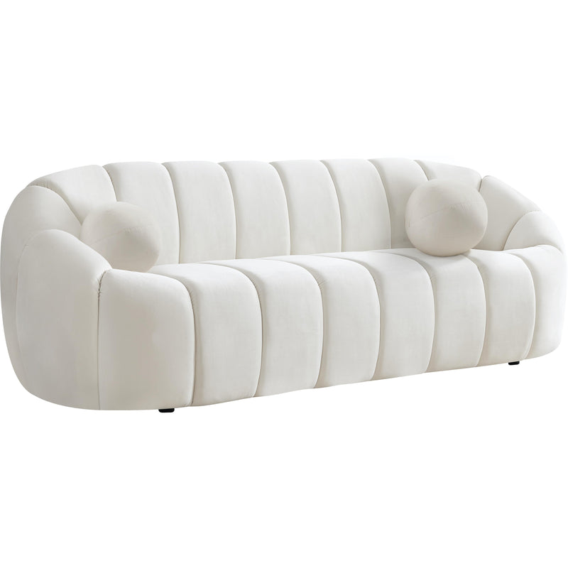 Meridian Elijah Stationary Fabric Sofa 613Cream-S IMAGE 1