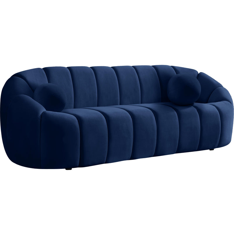 Meridian Elijah Stationary Fabric Sofa 613Navy-S IMAGE 1