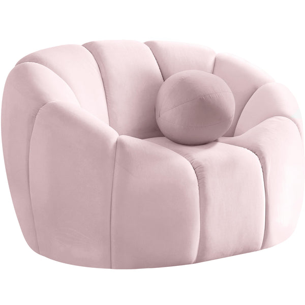 Meridian Elijah Stationary Fabric Chair 613Pink-C IMAGE 1