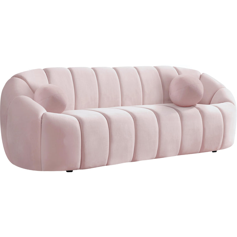 Meridian Elijah Stationary Fabric Sofa 613Pink-S IMAGE 1